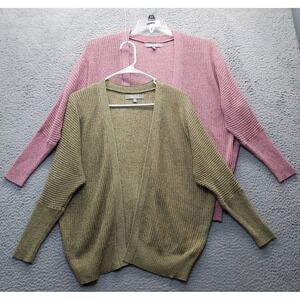 Lot of 2 Marled Reunited Cardigan Sweater Womens XS Multi Long Sleeve Open Front